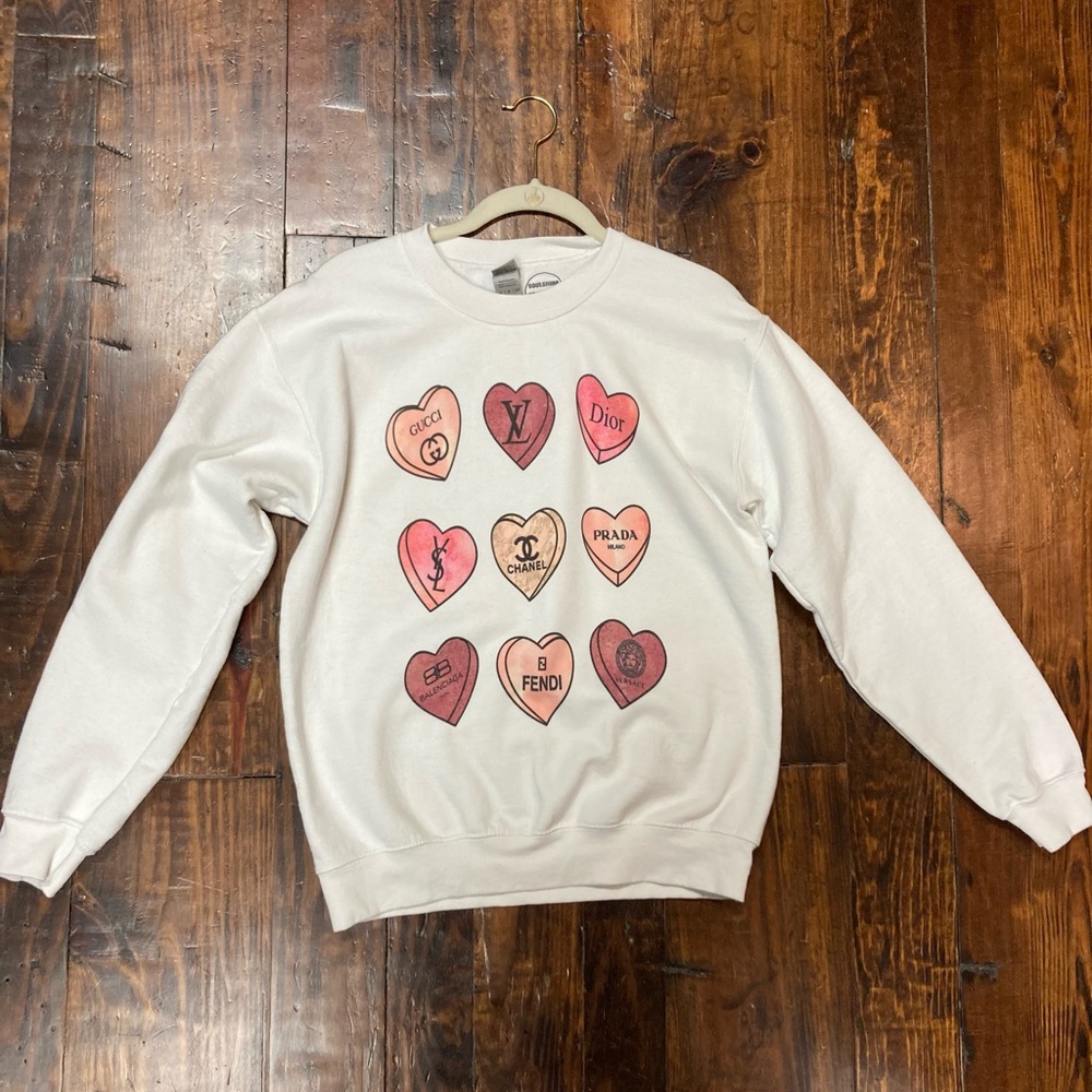 Conversation Heart Valentine sweater sweatshirt cc